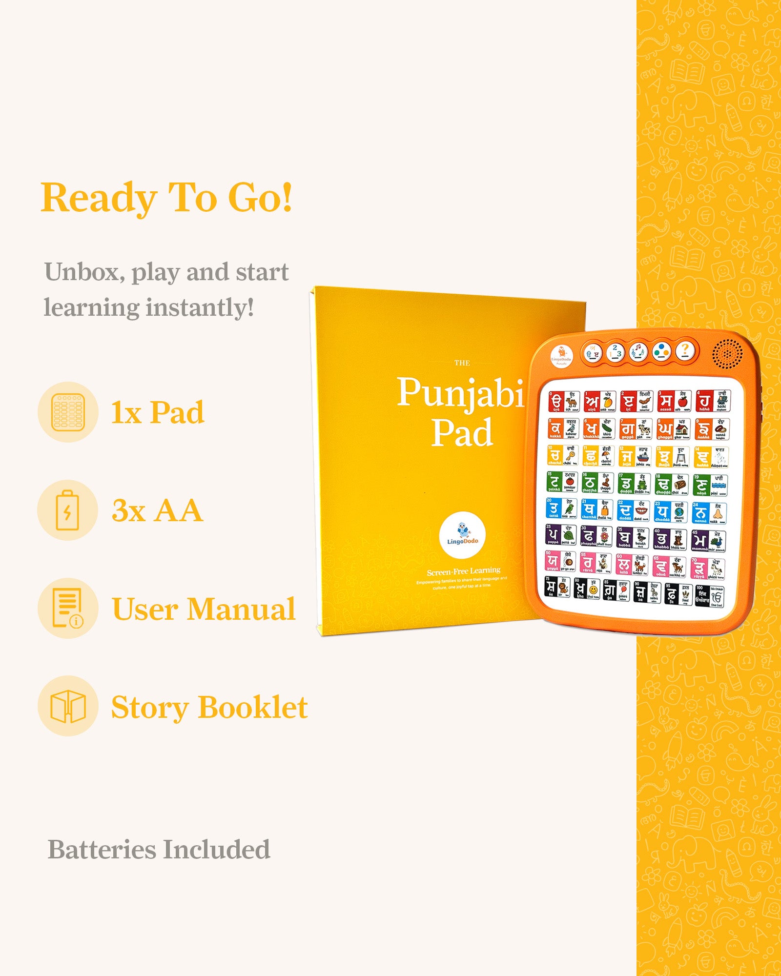 Punjabi Bundle 1Pad + 2Plush