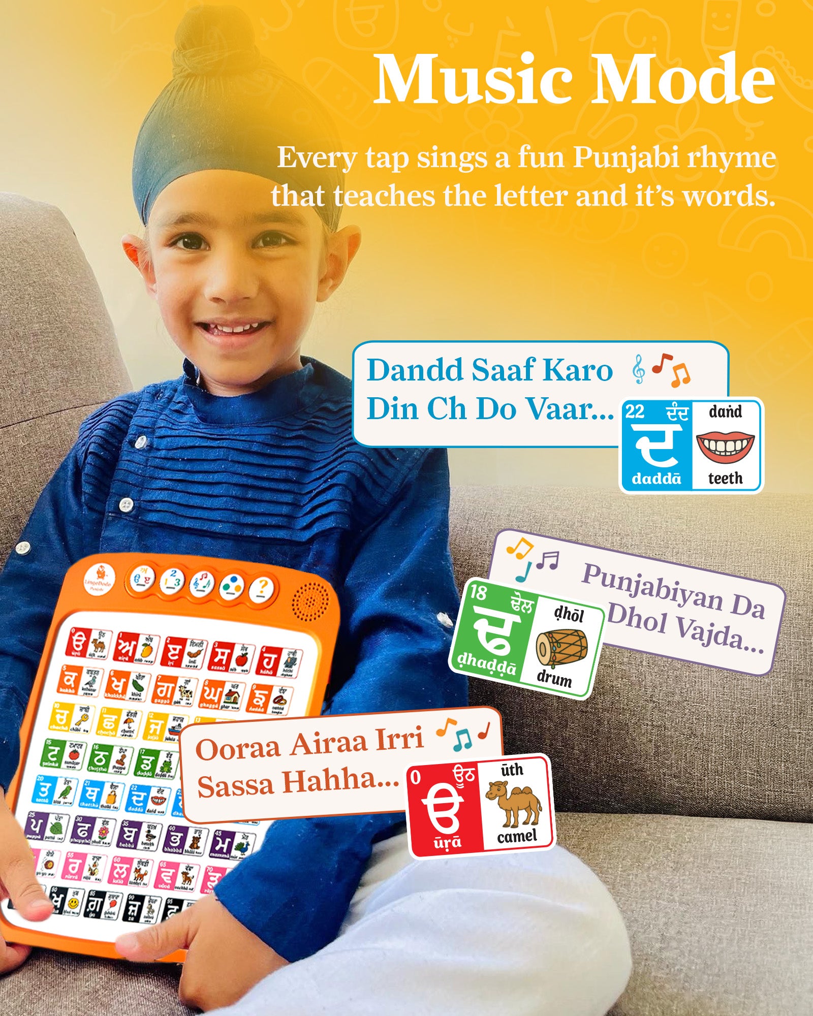 Punjabi Bundle 1Pad + 2Plush