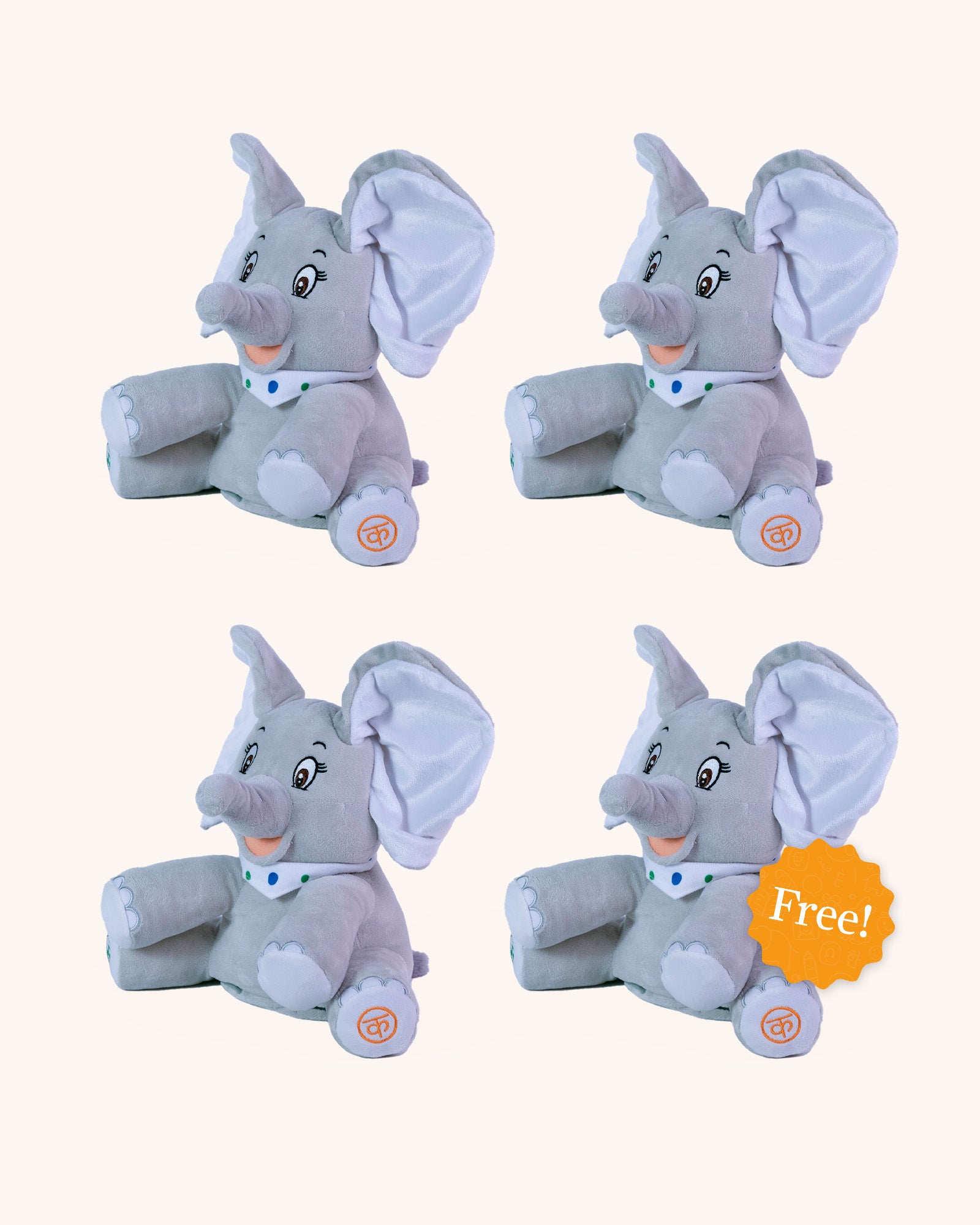 Four Guddu™ Hindi-speaking Elephants Buy 3, Get 1 FREE