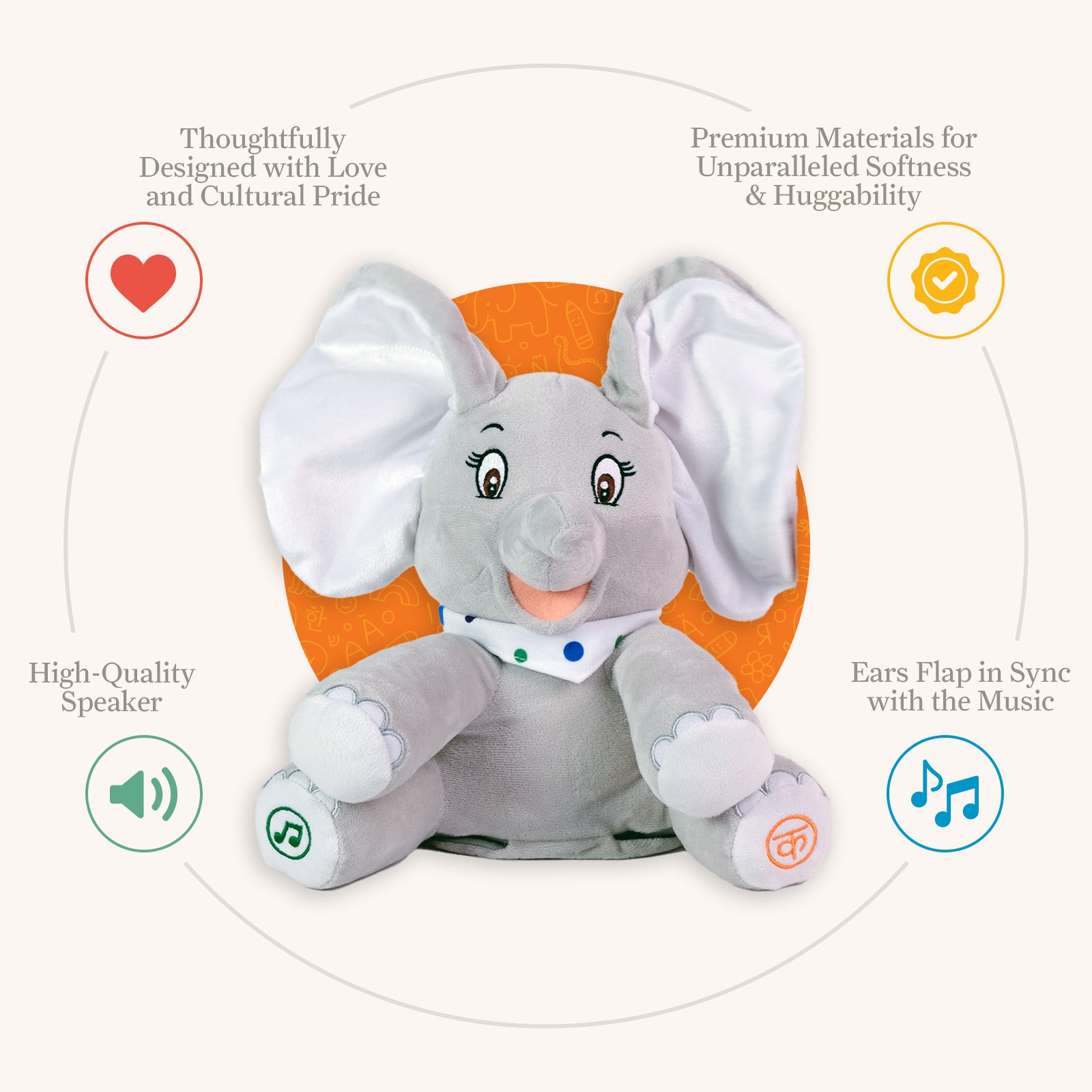 Four Guddu™ Hindi-speaking Elephants Buy 3, Get 1 FREE