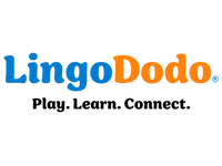 LingoDodo logo with tagline 'Play. Learn. Connect.' on a white background.