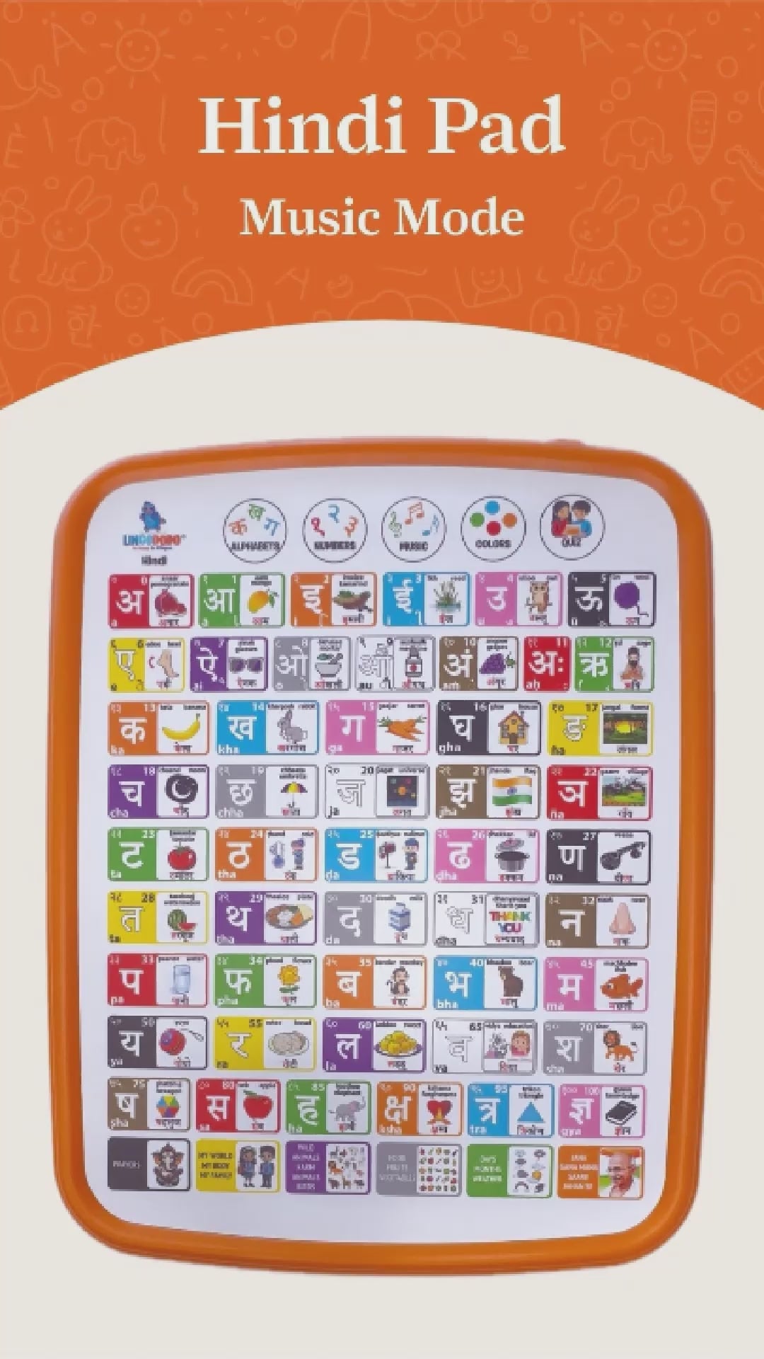 Load video: Hindi 1 Pad + 2 Plush Bundle Save $40